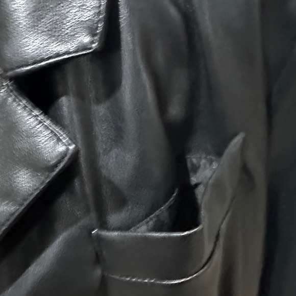 Black Leather Blazer Jacket - Picture 5 of 10